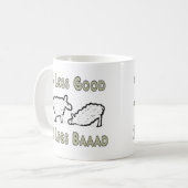 Vier Legs Good Funny Sheep Pun Koffiemok (Voorkant links)