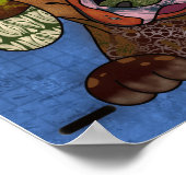 Vier lelijke honden hebben een uniek abstract post poster (Hoek)