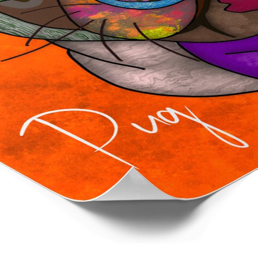 Vier lelijke honden hebben unieke abstracte kunst poster (Hoek)