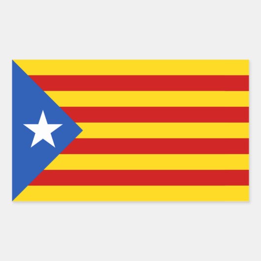 VIER "L'Estelada Blava" Catalaanse Onafhankelijkhe Rechthoekige Sticker (Voorkant)