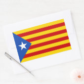 VIER "L'Estelada Blava" Catalaanse Onafhankelijkhe Rechthoekige Sticker (Envelop)