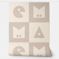 Vier letter baby naam tekst kinderkamer wallpaper