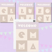 Vier letter pasgeboren baby meisje naam felicitati briefkaart