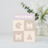 Vier letter pasgeboren baby meisje naam felicitati briefkaart (Staand voorkant)