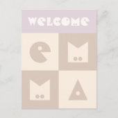 Vier letter pasgeboren baby meisje naam felicitati briefkaart (Voorkant)