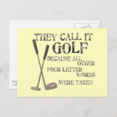 Vier Letter-woorden Briefkaart (Voorkant / Achterkant)