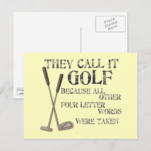 Vier Letter-woorden Briefkaart (Voorkant / Achterkant)