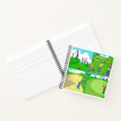 Vier leuke golfcartoons. notitieboek (Binnen)