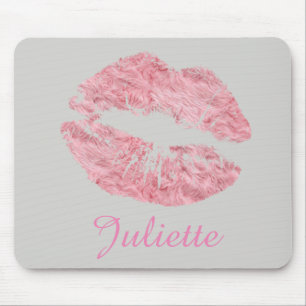 Vier Leuke Roze Lippen Lipstick Mond Muismat