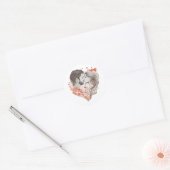 Vier liefde en intimiteit, schoonheid van twee zie ronde sticker (Envelop)