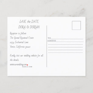 Vier liefde en vreugde met een huwelijksuitnodigin uitnodiging briefkaart