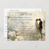 Vier liefde en vreugde met een huwelijksuitnodigin uitnodiging briefkaart (Voorkant / Achterkant)