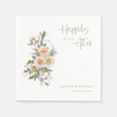 Vier liefde! Gepersonaliseerde Wildflower bruiloft Servet (Voorkant)