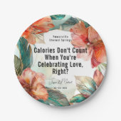 ❤️Vier liefde, Hibiscus Serenade Paradise Papieren Bordje (Voorkant)