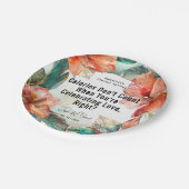 ❤️Vier liefde, Hibiscus Serenade Paradise Papieren Bordje (Gekanteld)