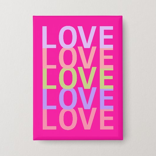 Vier liefde in stijl met onze pastel "LIEFDE" Button (Voorkant)