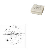 Vier Liefde & Leven | Sterren vallende sneeuw Rubberstempel (Gestempeld)