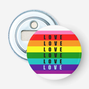 Vier liefde, trots en authenticiteit button flesopener