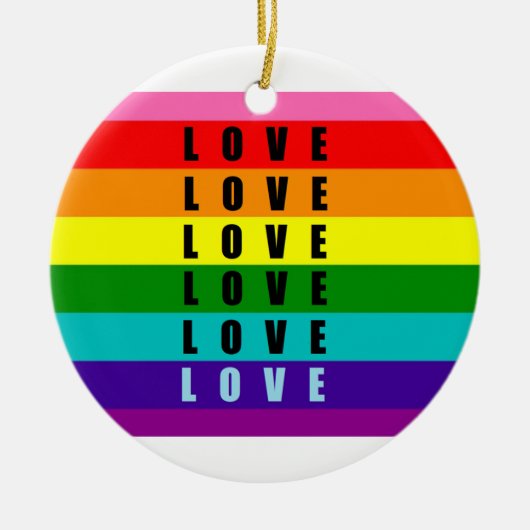 Vier liefde, trots en authenticiteit keramisch ornament (Voorkant)