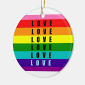 Vier liefde, trots en authenticiteit keramisch ornament (Links)