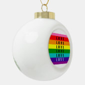 Vier liefde, trots en authenticiteit keramische bal ornament (Links)