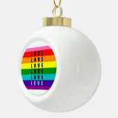 Vier liefde, trots en authenticiteit keramische bal ornament (Rechts)