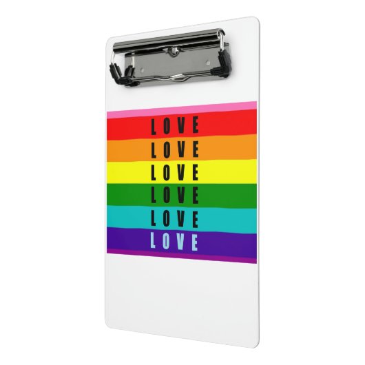 Vier liefde, trots en authenticiteit mini klembord (Angled2)