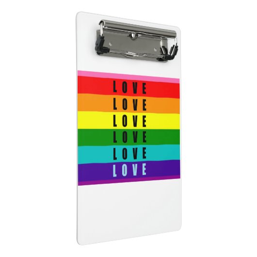 Vier liefde, trots en authenticiteit mini klembord (Schuin)
