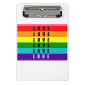 Vier liefde, trots en authenticiteit mini klembord (Voorkant)