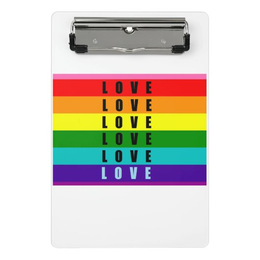 Vier liefde, trots en authenticiteit mini klembord (Voorkant)