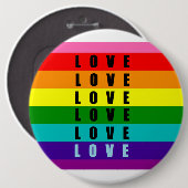 Vier liefde, trots en authenticiteit ronde button 6,0 cm (Voorkant /achterkant)