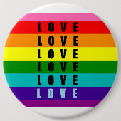 Vier liefde, trots en authenticiteit ronde button 6,0 cm (Voorkant)