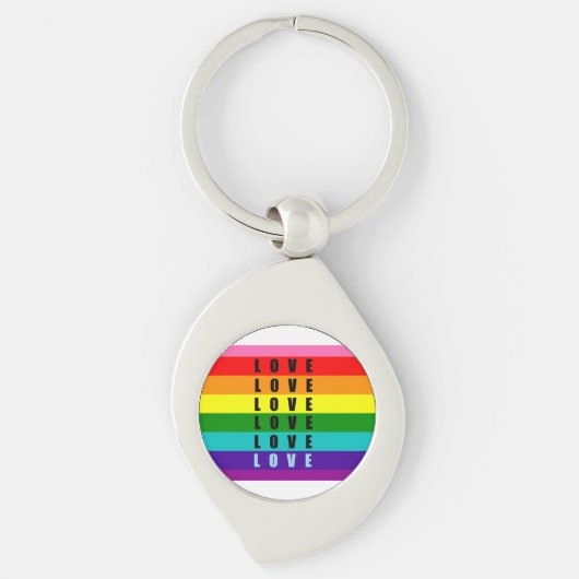 Vier liefde, trots en authenticiteit sleutelhanger (Voorkant)