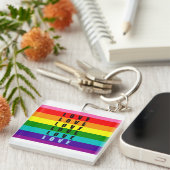 Vier liefde, trots en authenticiteit sleutelhanger (Voorkant Rechts)