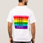 Vier liefde, trots en authenticiteit t-shirt (Achterkant)