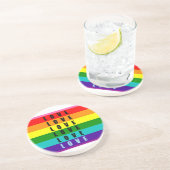 Vier liefde, trots en authenticiteit zandsteen onderzetter (Zijkant)