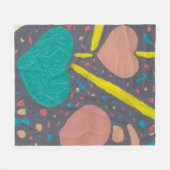 Vier Liefde Vliesdeken Fleece Deken (Voorkant (Horizontaal))