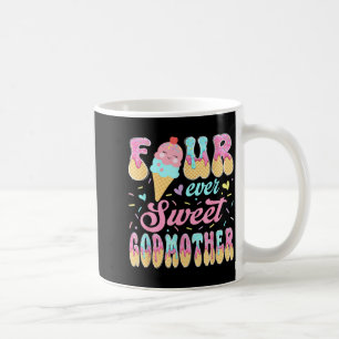 Vier lieve peettante 4de verjaardag meisje ijs koffiemok