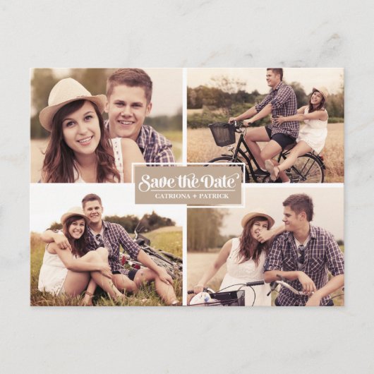  Vier Lijst van de Foto sparen het Briefkaart van  (Voorkant)