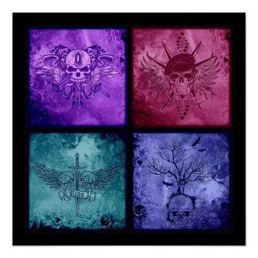 Vier Logos-Poster Poster (Voorkant)