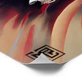 Vier lopende grijshonden poster (Hoek)