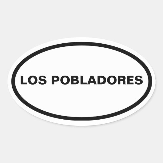 VIER Los Pobladores Ovale Sticker (Voorkant)
