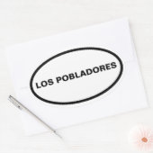 VIER Los Pobladores Ovale Sticker (Envelop)