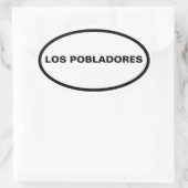 VIER Los Pobladores Ovale Sticker (Tas)