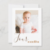 Vier maanden Foto eerste verjaardag banner Kaart (Voorkant)