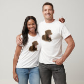 Vier maanden oud Chocolate Lab Puppy Yawning T-shirt (Unisex)