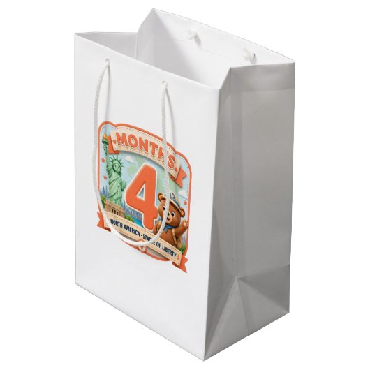 Vier maanden rond de wereld medium cadeauzakje (Achterkant Gekanteld)