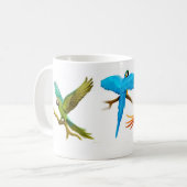 Vier Macaws-Mok Koffiemok (Voorkant links)