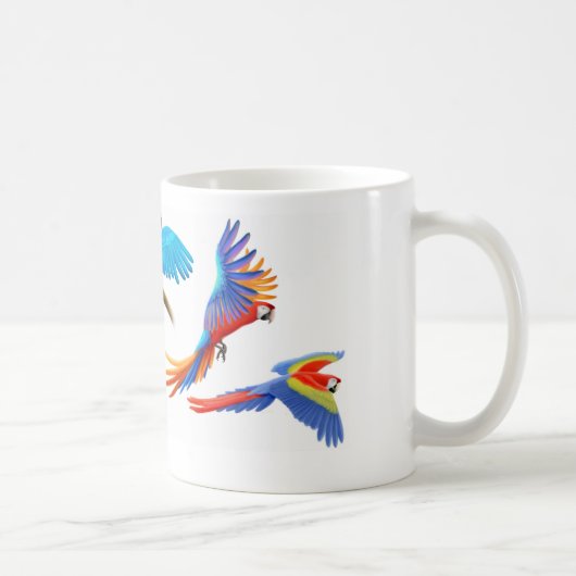 Vier Macaws-Mok Koffiemok (Rechts)