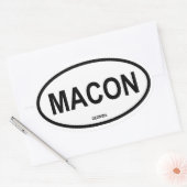 VIER Macon, Georgië Ovale Sticker (Envelop)